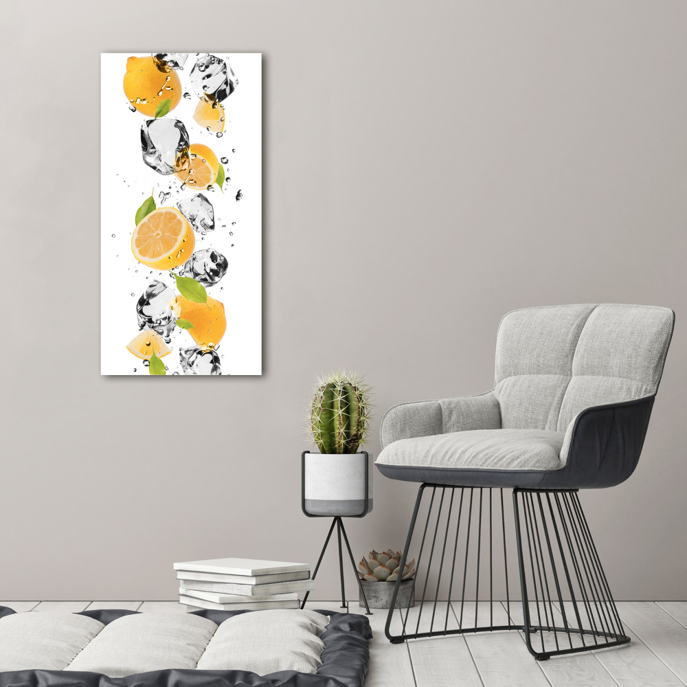 Tableau photo sur toile Citrons et eau