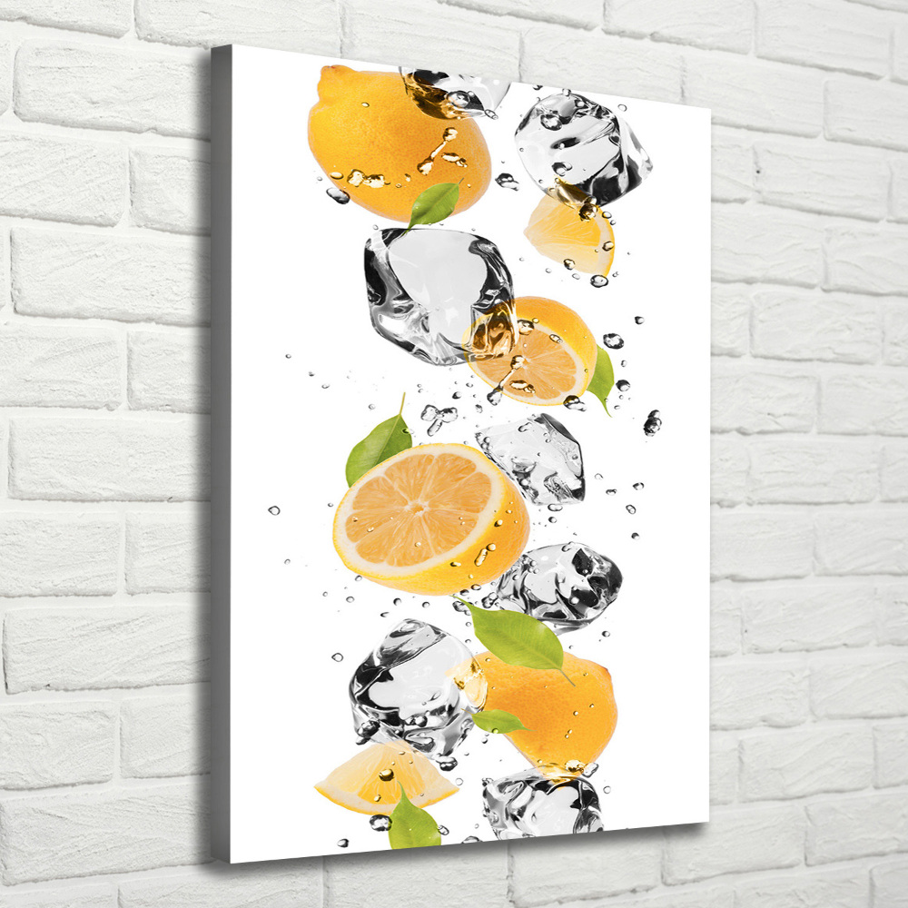 Tableau photo sur toile Citrons et eau