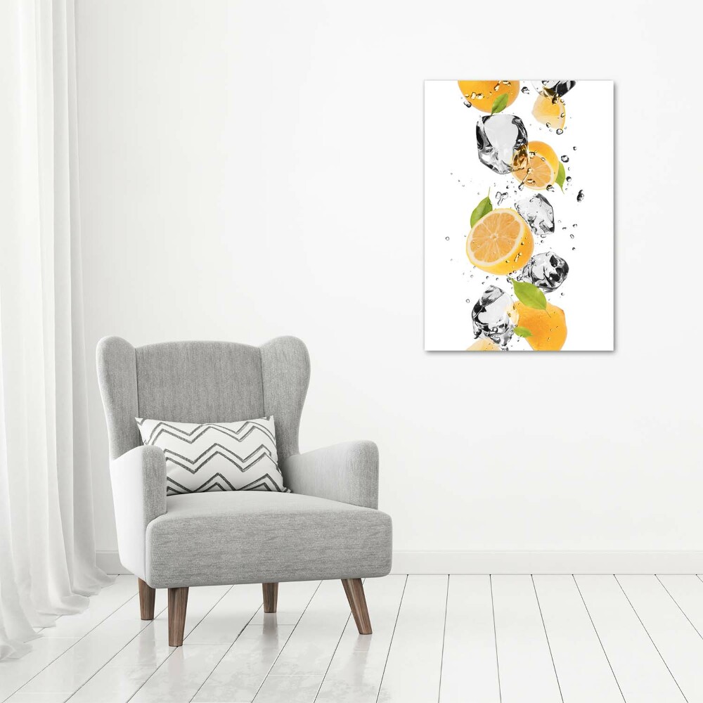 Tableau photo sur toile Citrons et eau