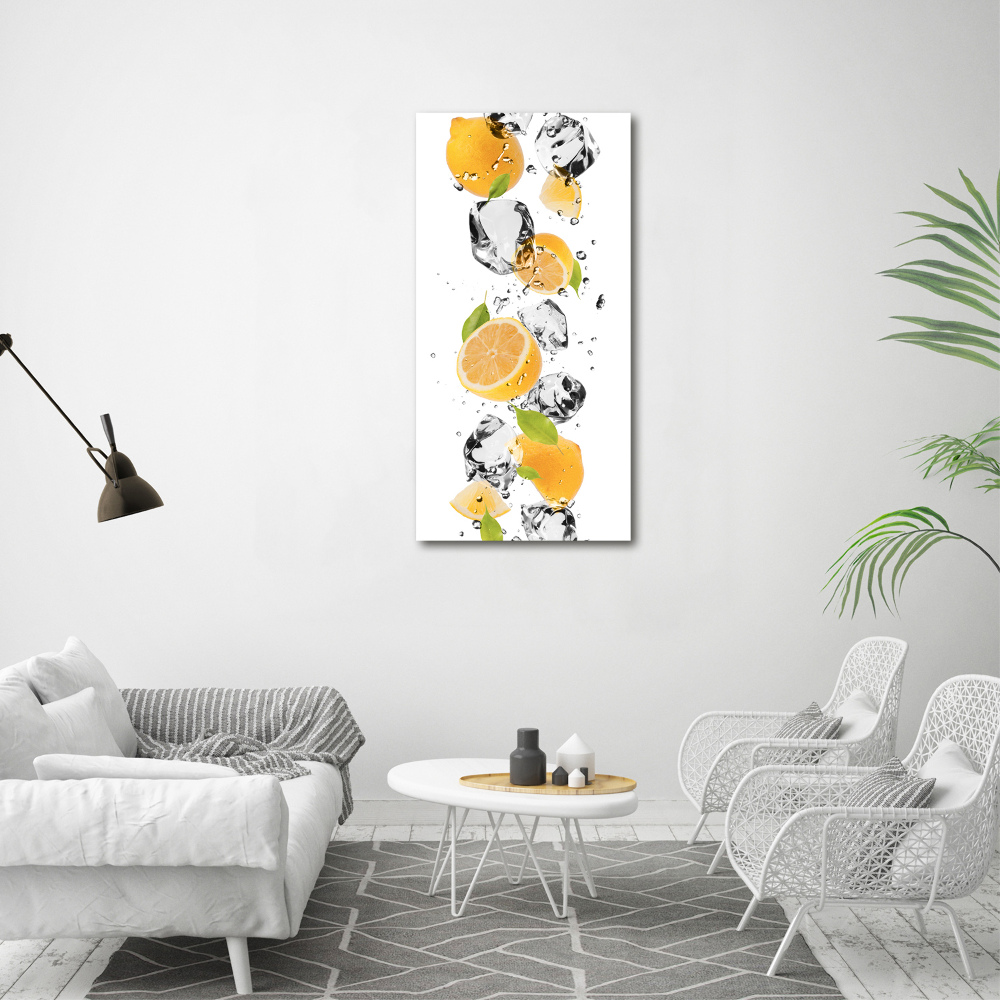 Tableau photo sur toile Citrons et eau