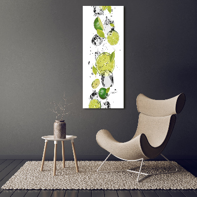 Tableau mural sur toile Citron vert et eau