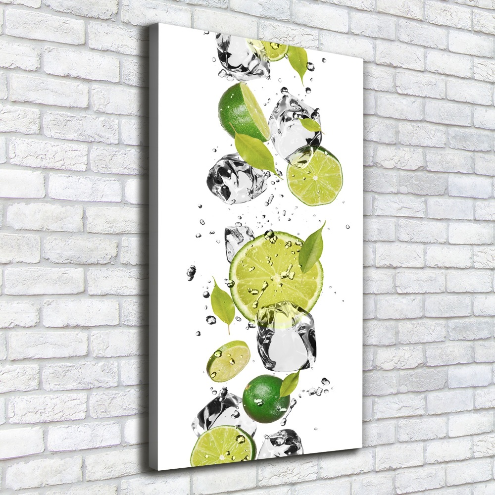 Tableau mural sur toile Citron vert et eau