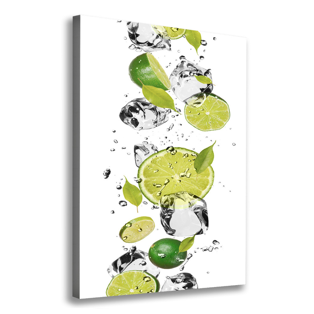 Tableau mural sur toile Citron vert et eau