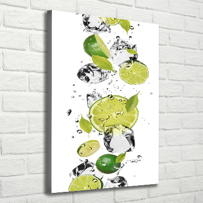 Tableau mural sur toile Citron vert et eau