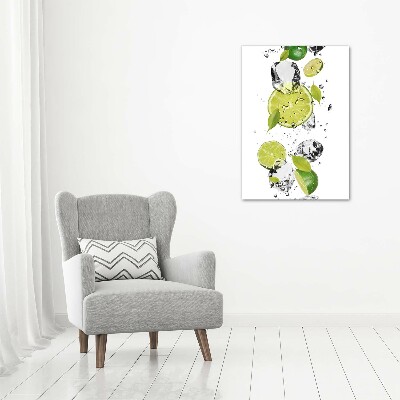 Tableau mural sur toile Citron vert et eau