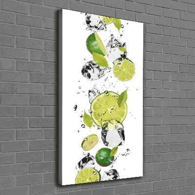 Tableau mural sur toile Citron vert et eau