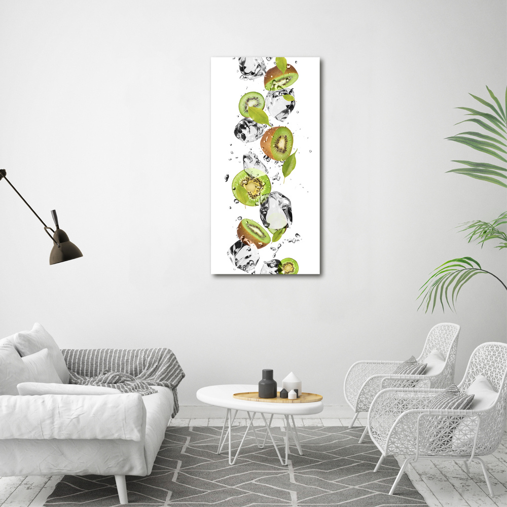 Tableau imprimé sur toile Kiwi et eau