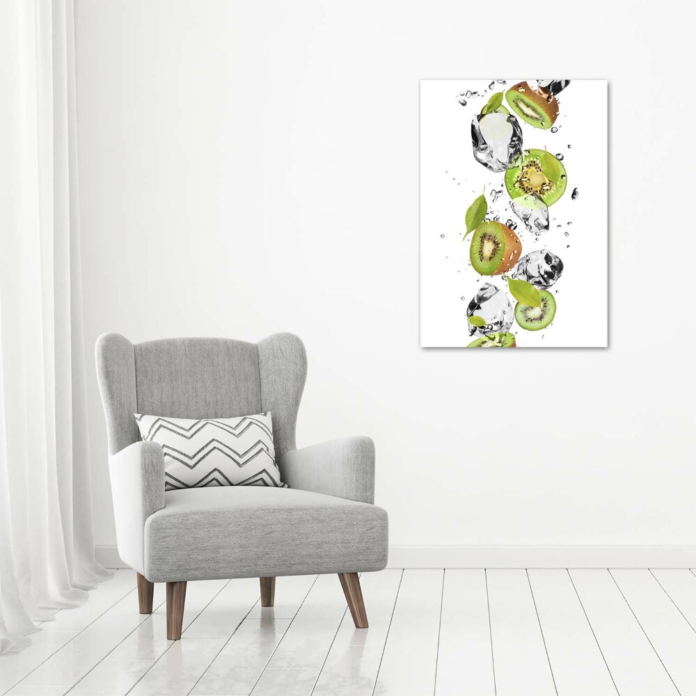 Tableau imprimé sur toile Kiwi et eau