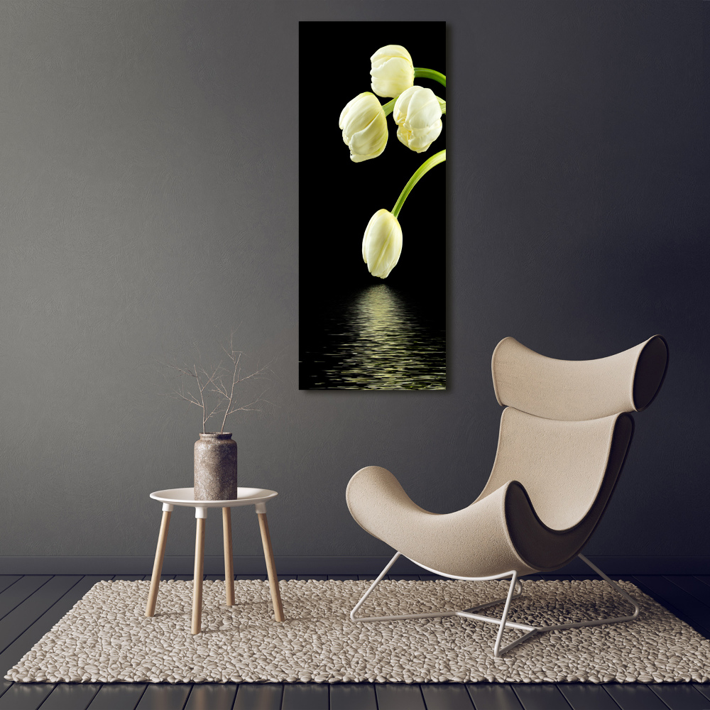 Tableau photo sur toile Tulipes blanches fleurs