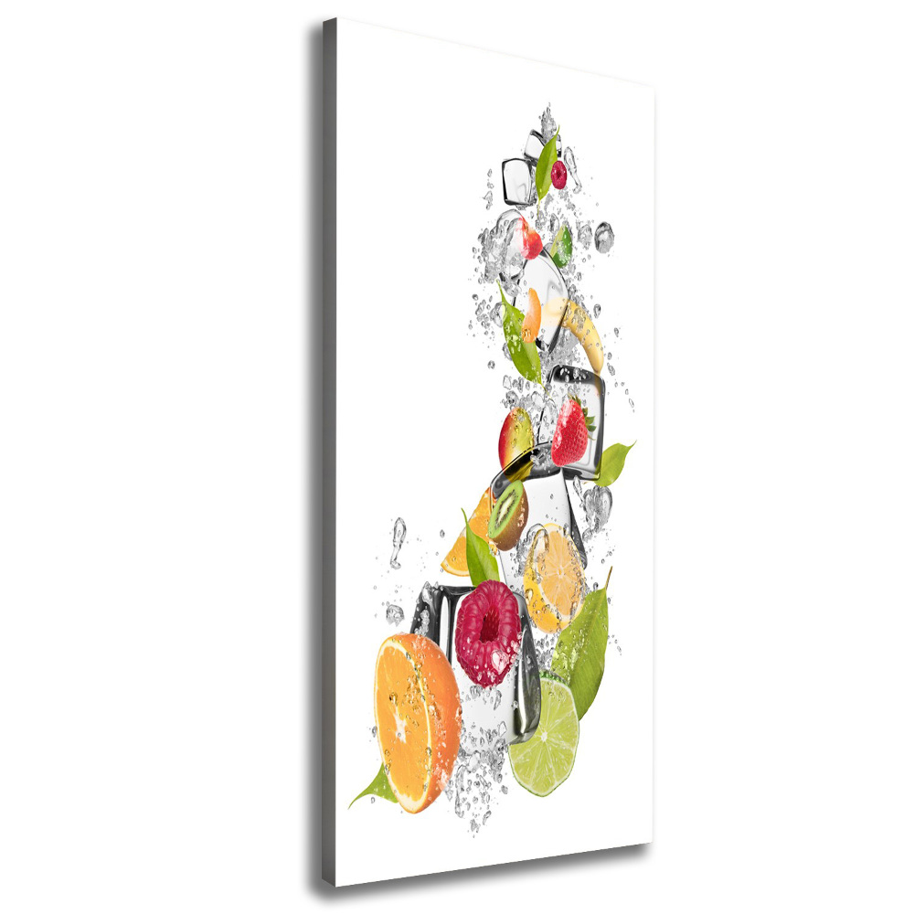 Tableau sur toile Fruits et glace