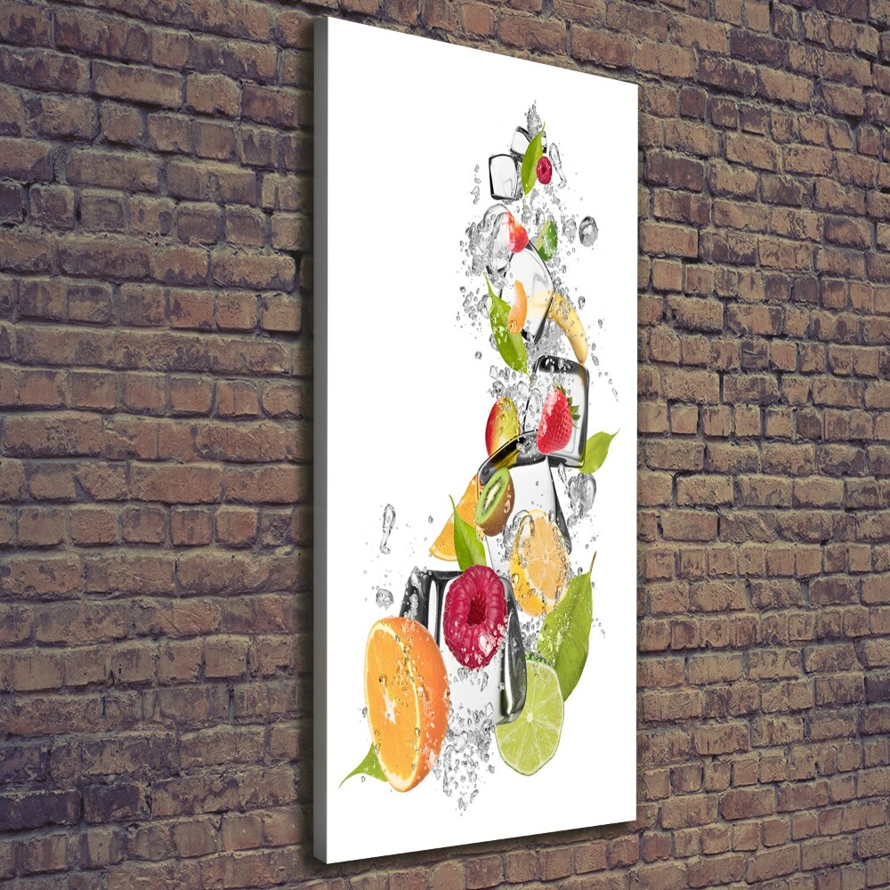 Tableau sur toile Fruits et glace