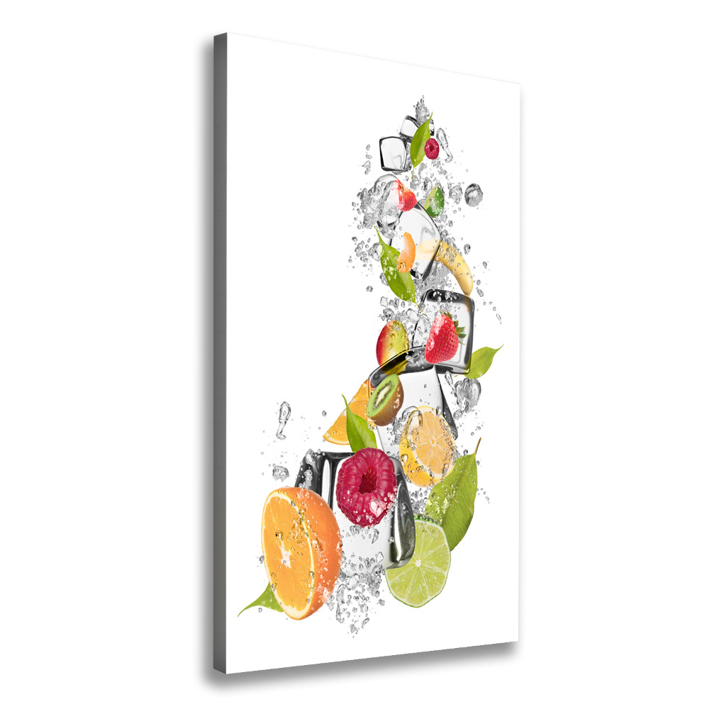 Tableau sur toile Fruits et glace