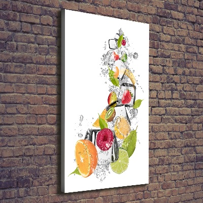 Tableau sur toile Fruits et glace