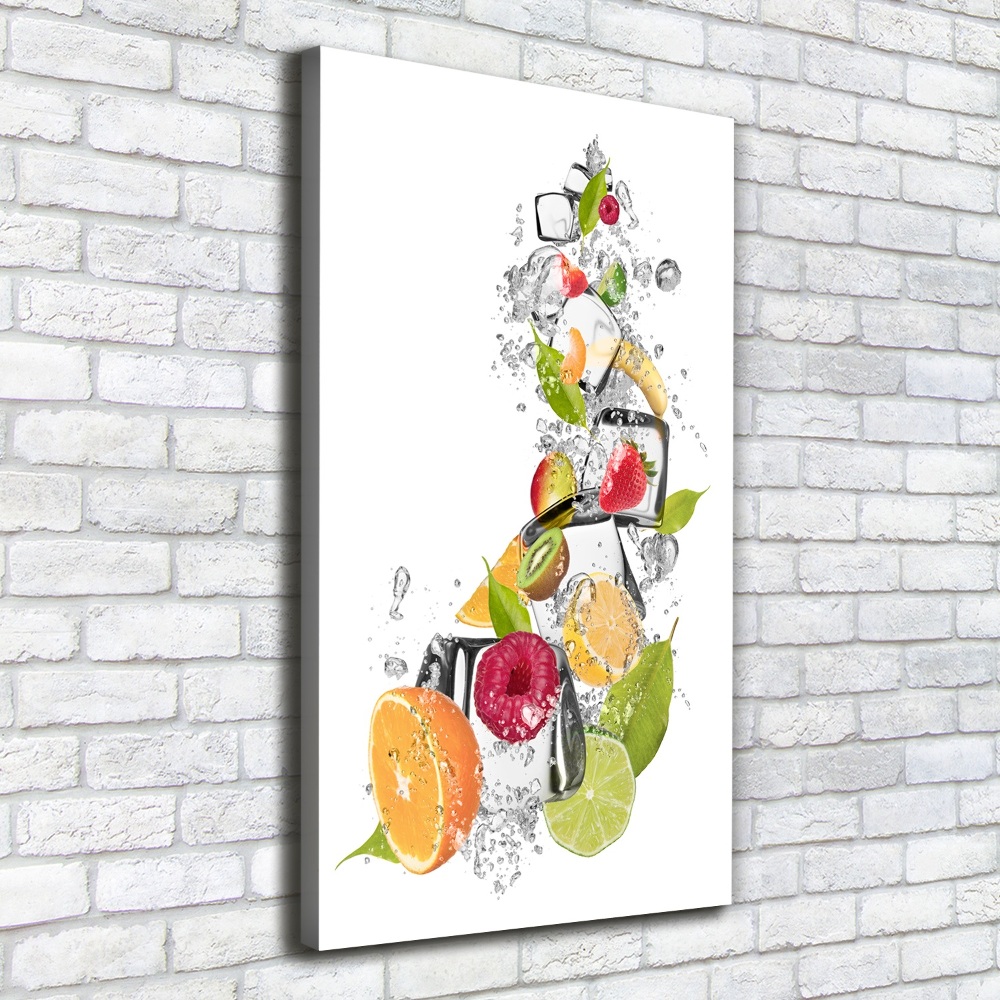 Tableau sur toile Fruits et glace