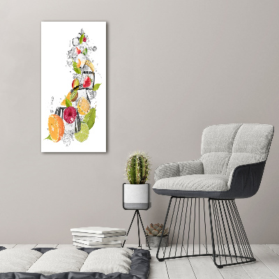 Tableau sur toile Fruits et glace