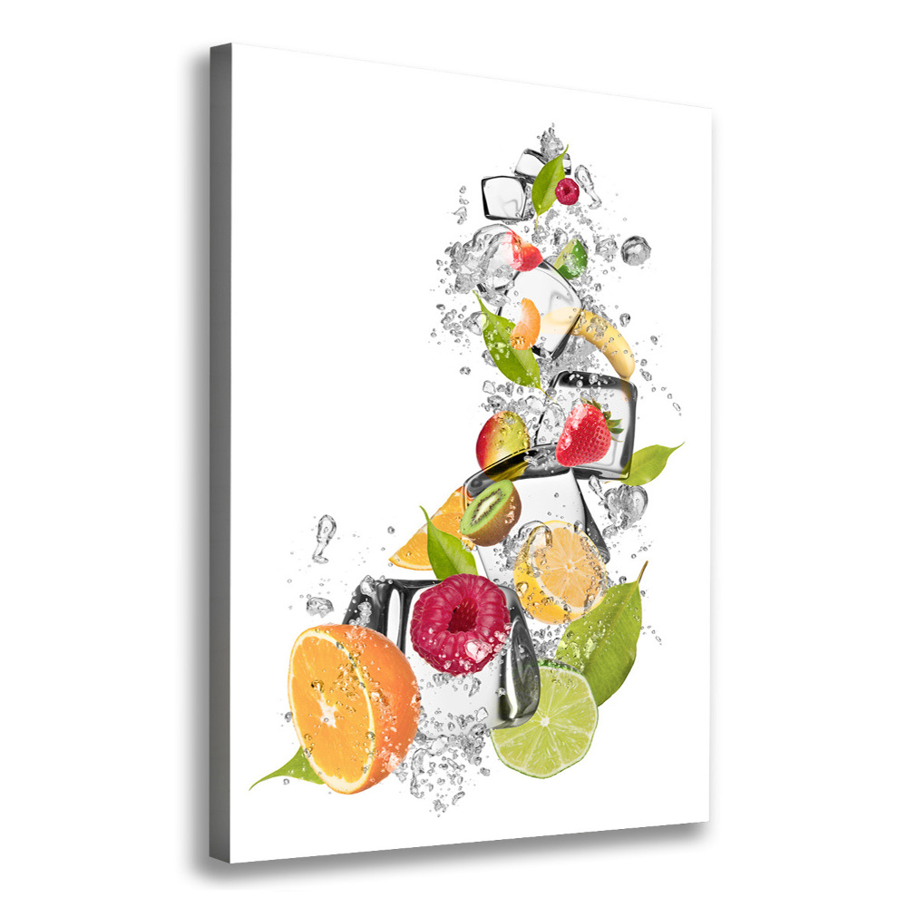 Tableau sur toile Fruits et glace