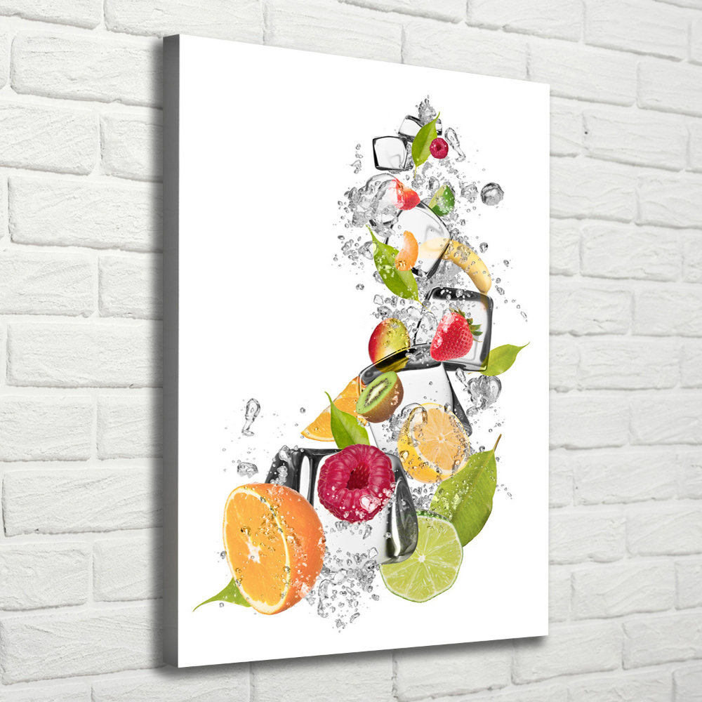 Tableau sur toile Fruits et glace