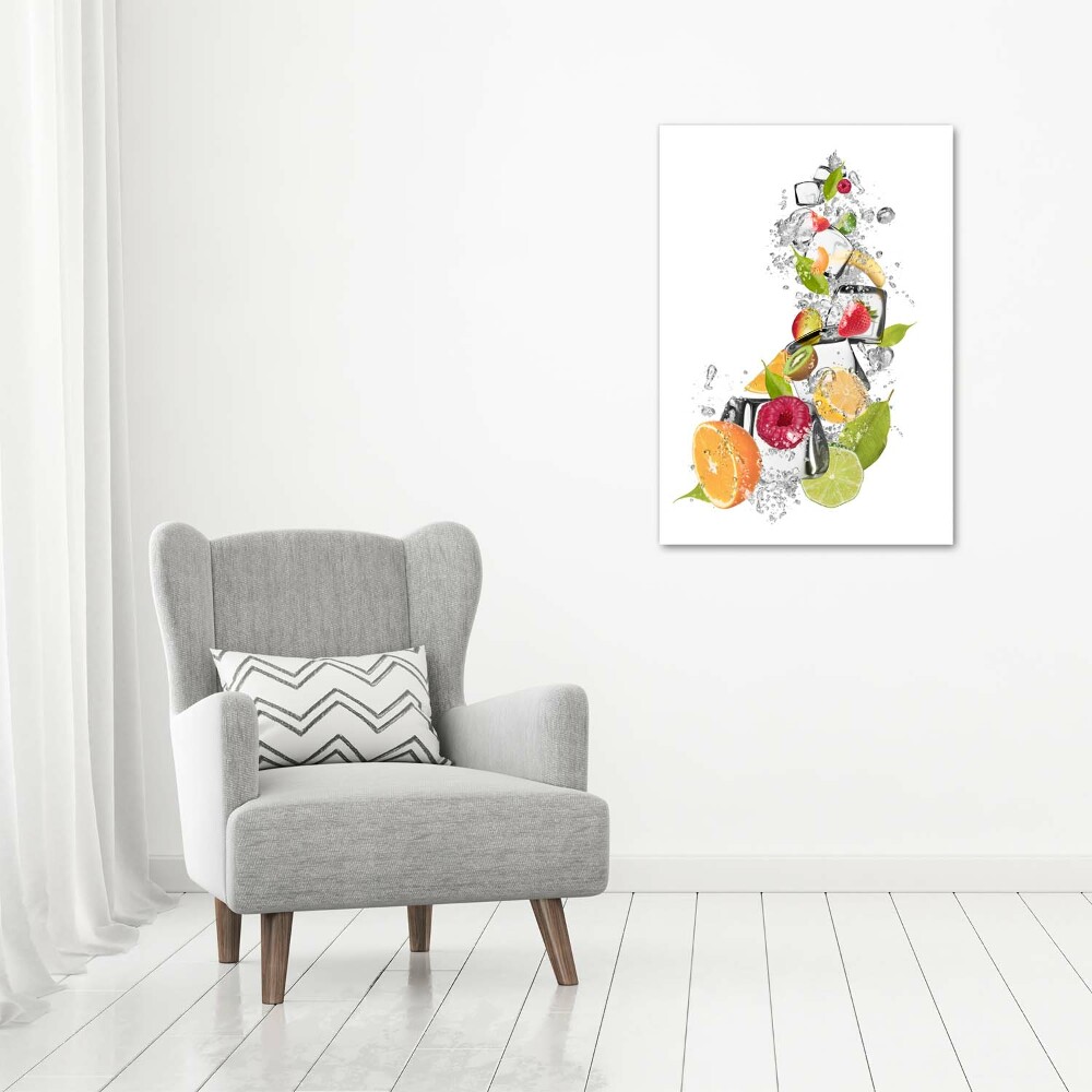 Tableau sur toile Fruits et glace