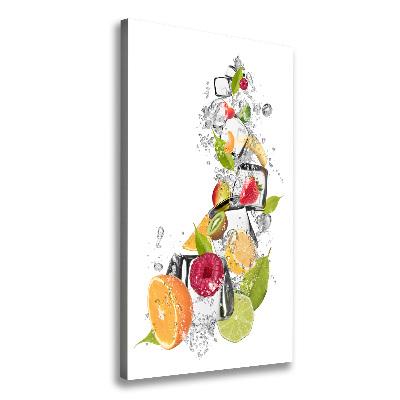 Tableau sur toile Fruits et glace