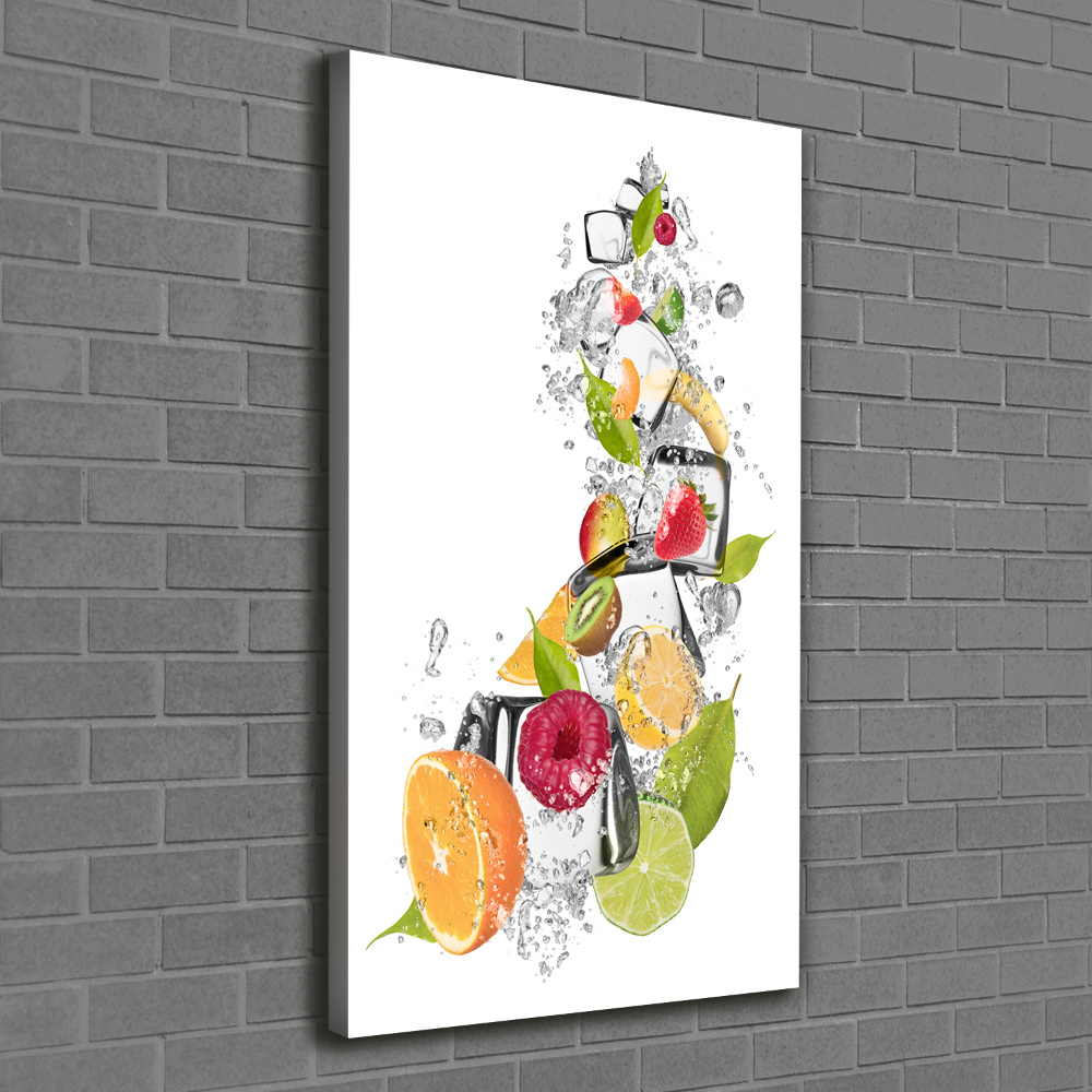 Tableau sur toile Fruits et glace