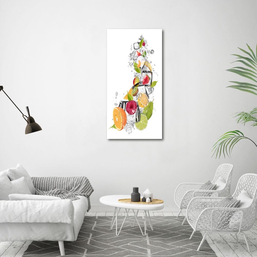 Tableau sur toile Fruits et glace