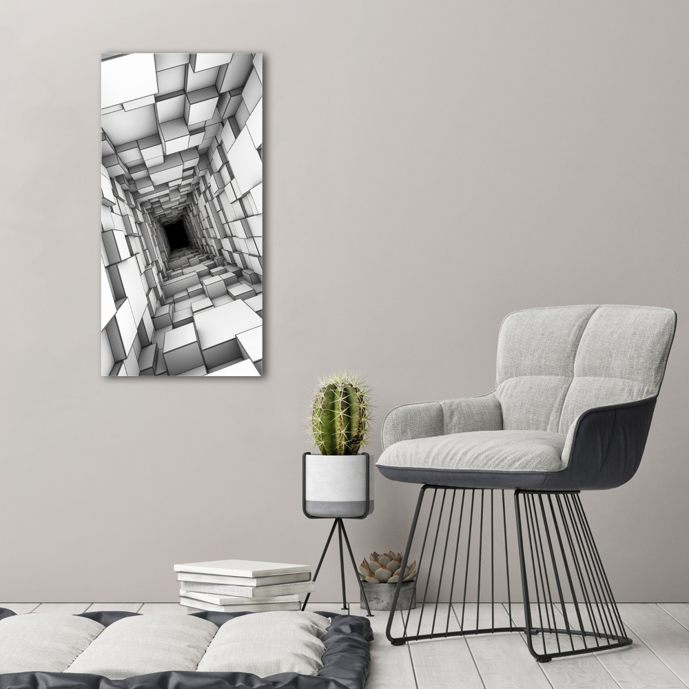 Tableau sur toile Tunnel de cubes