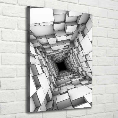 Tableau sur toile Tunnel de cubes