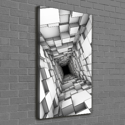 Tableau sur toile Tunnel de cubes