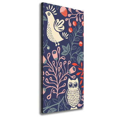 Tableau imprimé sur toile Coq poule hibou