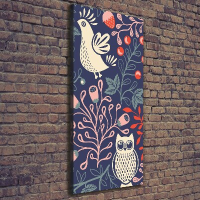 Tableau imprimé sur toile Coq poule hibou