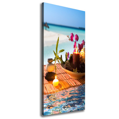 Tableau photo sur toile Orchidée et bambou