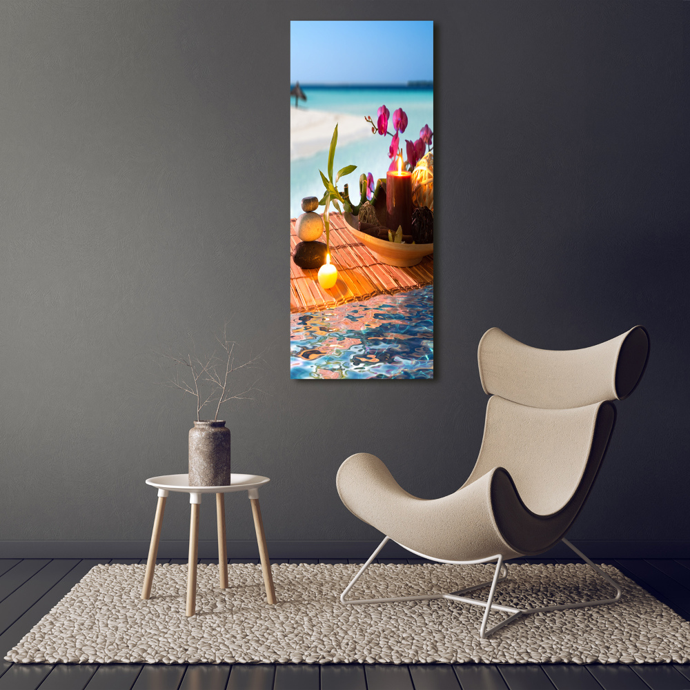 Tableau photo sur toile Orchidée et bambou