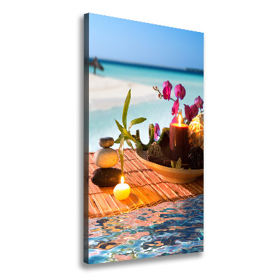 Tableau photo sur toile Orchidée et bambou