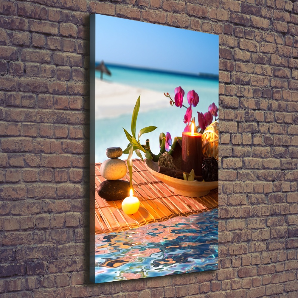 Tableau photo sur toile Orchidée et bambou