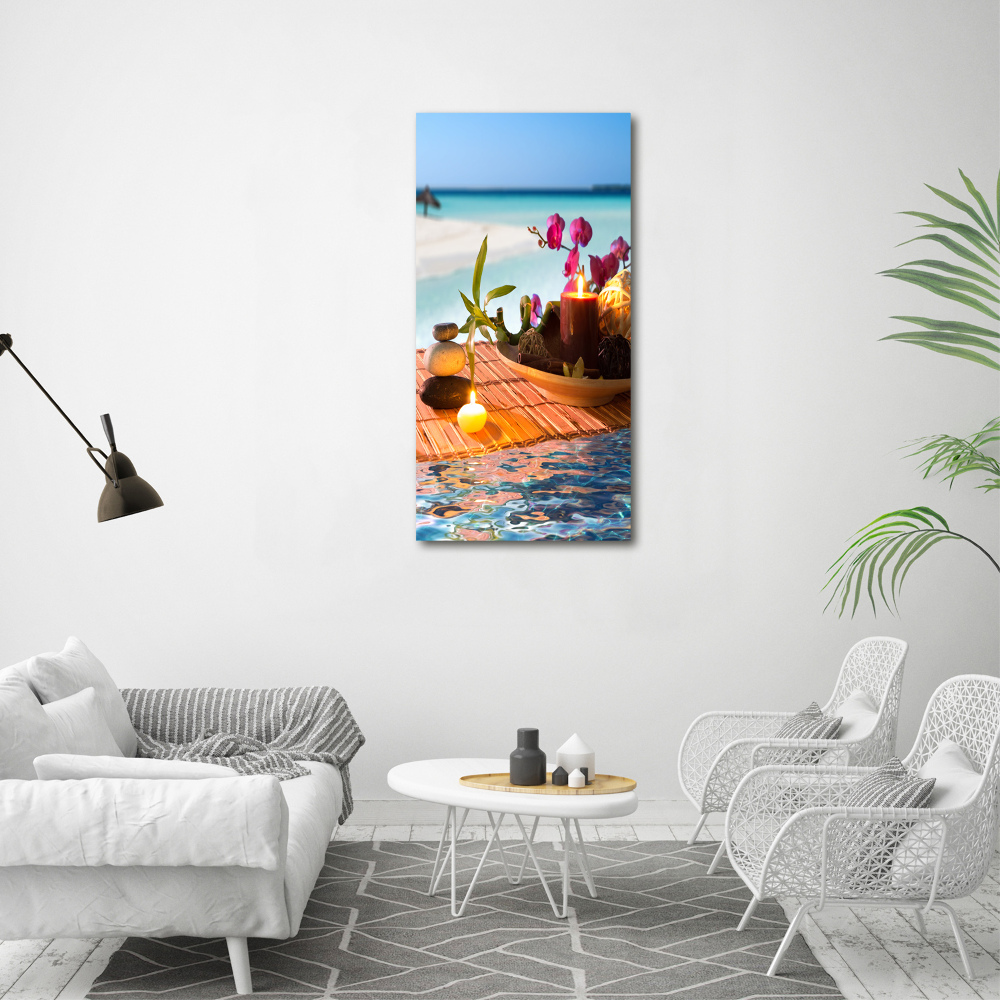 Tableau photo sur toile Orchidée et bambou