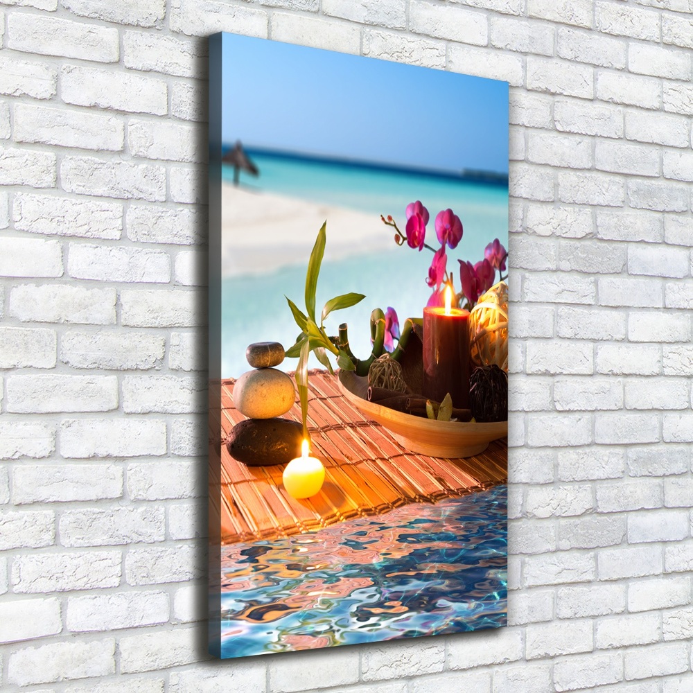 Tableau photo sur toile Orchidée et bambou