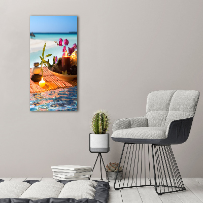 Tableau photo sur toile Orchidée et bambou