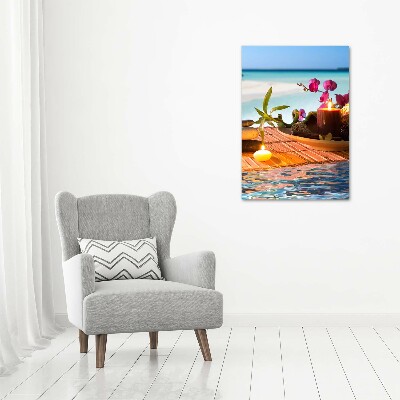 Tableau photo sur toile Orchidée et bambou