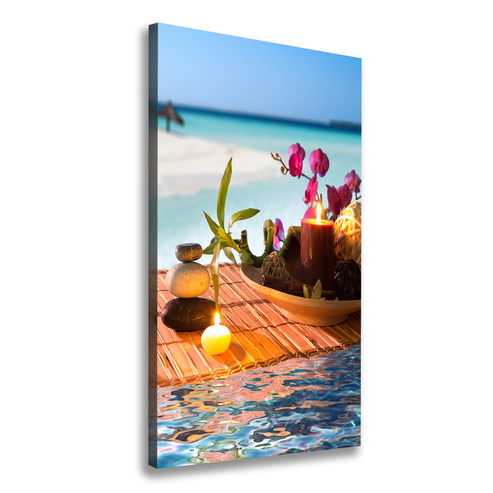 Tableau photo sur toile Orchidée et bambou