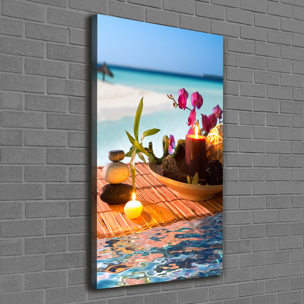 Tableau photo sur toile Orchidée et bambou