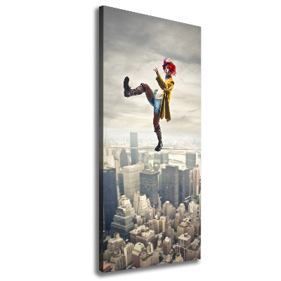 Tableau sur toile Clown sur une corde