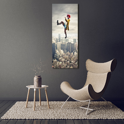 Tableau sur toile Clown sur une corde