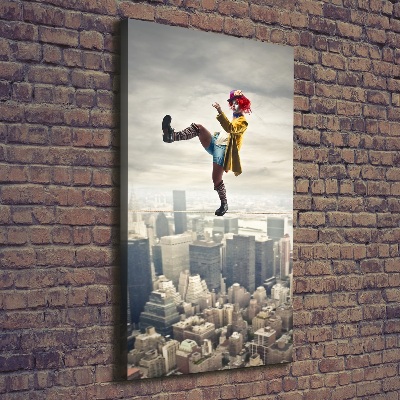 Tableau sur toile Clown sur une corde