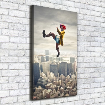 Tableau sur toile Clown sur une corde