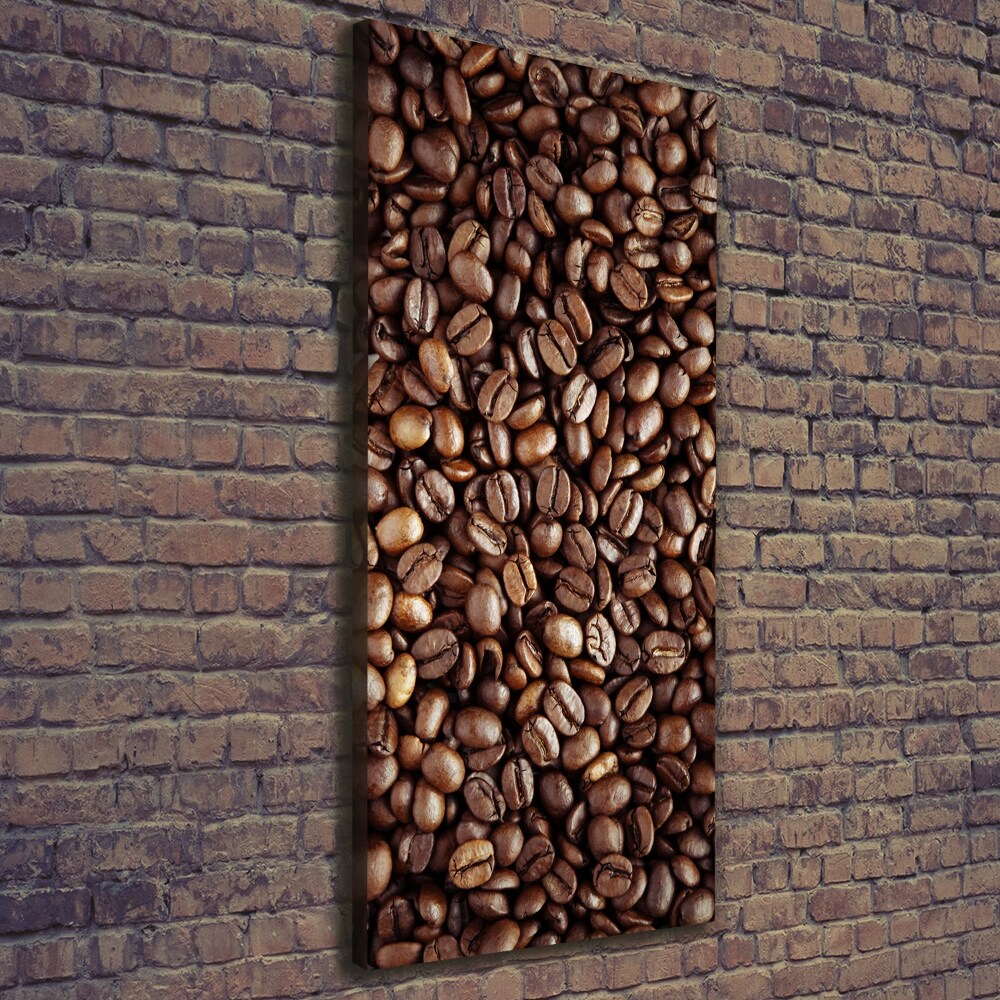 Tableau sur toile Grains de café noir