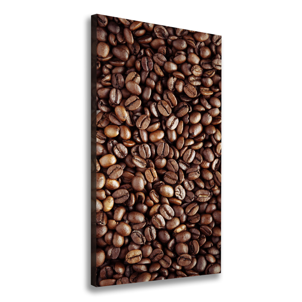 Tableau sur toile Grains de café noir