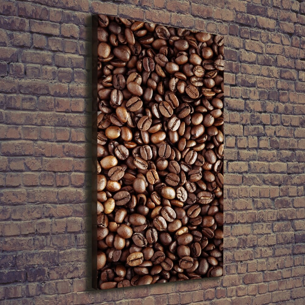 Tableau sur toile Grains de café noir