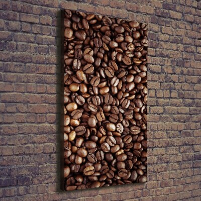 Tableau sur toile Grains de café noir