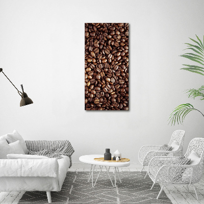 Tableau sur toile Grains de café noir