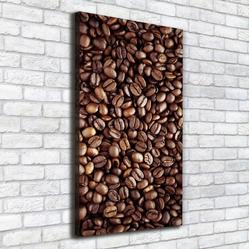 Tableau sur toile Grains de café noir